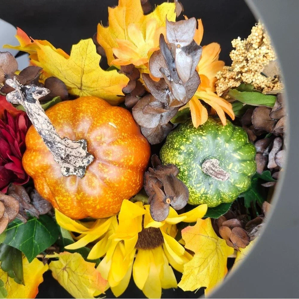 Hand Crafted Floral Centerpiece Fall Artificial Flower Table Arrangement